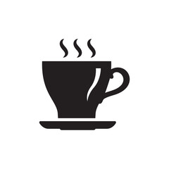 Coffee cup icon. Cup of hot drink, mug of coffee, tea etc. Coffee cup with steam vector icon.
