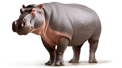 a hippo with pink cheeks