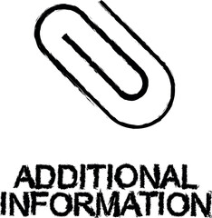 additional information line icon grunge style vector