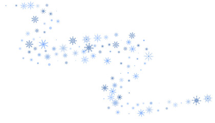 Fototapeta premium Christmas background. Blue delicate snowflakes on a white background. New Year's holiday design