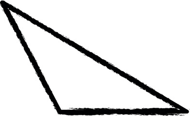 isosceles triangle icon grunge style vector