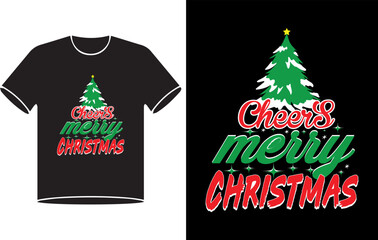 Merry Christmas T-Shirt Design, Christmas tree design, Christmas T-Shirt Design