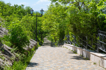 View of city park in Pyatigorsk