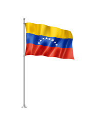 Venezuelan flag isolated on white