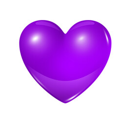 Purple Heart isolated on transparent background