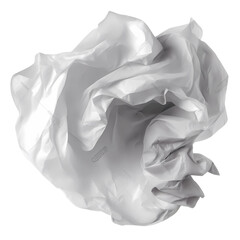 crumpled paper ball isolated transparent background