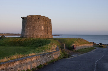 Fototapeta na wymiar martello tower defences , balbriggan, east coast of ireland