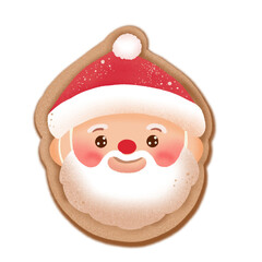 Christmas cookie clipart santa shape