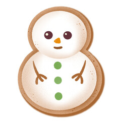 Christmas cookie clipart snowman shape
