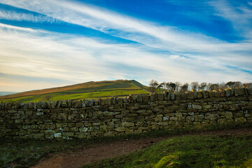 Scenic landscape photo of the nature at Sycamore Gap