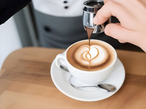 coffee cup  in a café
