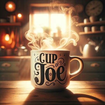 Morning Bliss: Cup of Joe in Cozy Kitchen