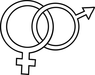 male and female gender signs