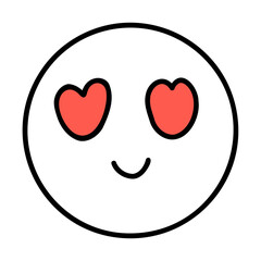 sticker Love face smile