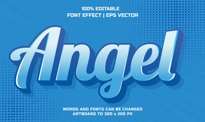 Angel 3d editable vector text style effect