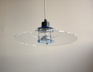 Hanging lamp in acrylic glass from the 1980s. 