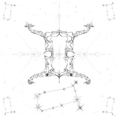 zodiac & constellations clipart PNG Vektor Symbol Ornamente Nacht Sterne Magie Sublimationsdatei png Dateien Sternenbilder Sternkreis