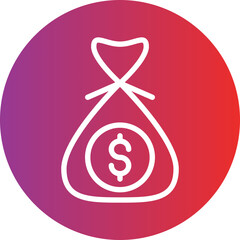 Money bag Icon style