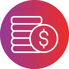 Coins Icon style