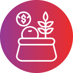 Commodities market Icon style