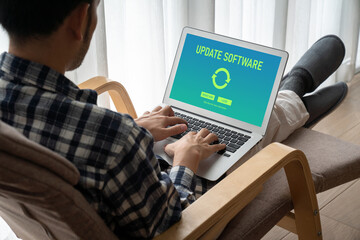 Software update on computer for modish version of device software upgrade