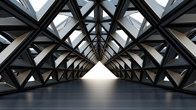 Abstract 3d geometric composition, background design