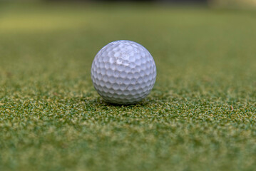 Beautiful mini golf course at sunny day.