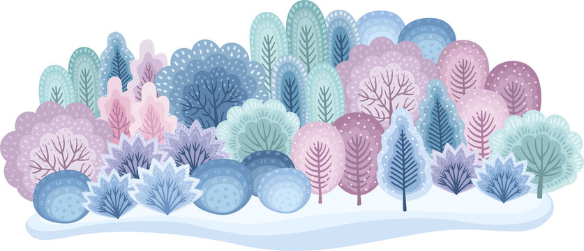 Winter fores. Illustration