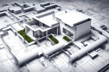 Detailed Blueprint for a House Design-