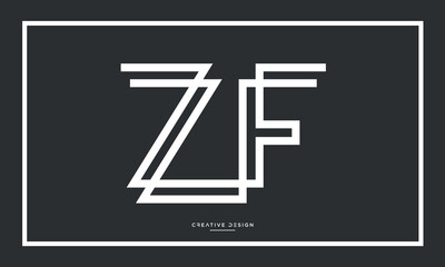 Alphabet letters logo icon ZF or FZ