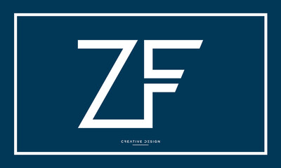 Fototapeta premium Alphabet letters logo icon ZF or FZ