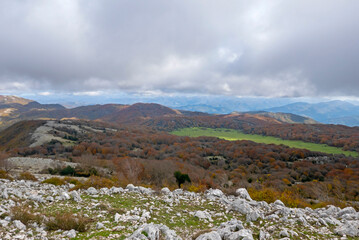 scenic panorama of the Lazio hills in Italy