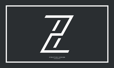 ZH or HZ Alphabet letters logo icon monogram