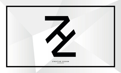 ZH or HZ Alphabet letters logo icon monogram