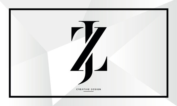 Alphabet letters icon logo ZJ or JZ 