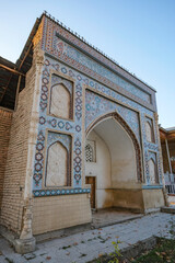 Fototapeta na wymiar Views of a mausoleum at the Sary Mazar complex in Istaravshan, Tajikistan.