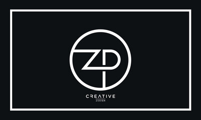 Alphabet letters icon logo ZP or PZ monogram