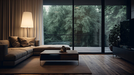 modern living room interior shot