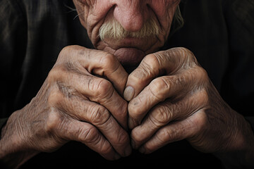 Elderly Hands: Wisdom Etched in Wrinkles