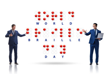 Concept of world braille day