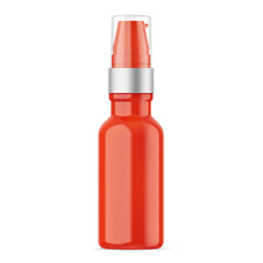 Cosmetic spray container. Pump bottle mockup pack. Plastic bottle product package. Face or hair mist aerosol template, skin care gel packaging sample. Bathroom hygiene lotion, 3d illustration.