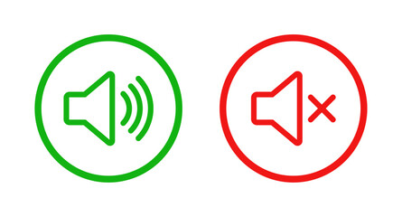 Volume on and off icon