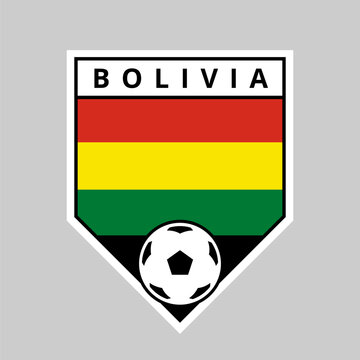 Angled Shield Football Team Badge of Bolivia