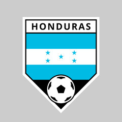 Angled Shield Football Team Badge of Honduras