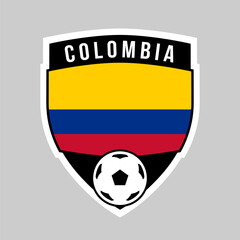 Shield Football Team Badge of Colombia