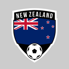 Shield Football Team Badge of New Zealand