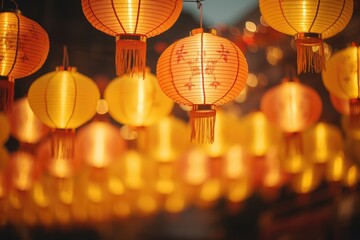 chinese new year lanterns lighting Generative AI