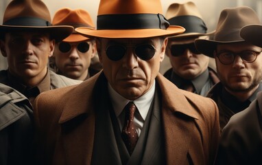 a dramatic portrait of a mobster in a hat