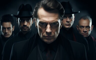 Obraz premium mob boss dramatic portrait