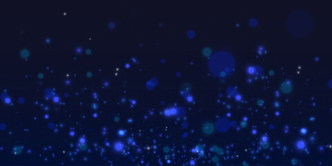 Fototapeta premium Amazing panorama of the blue night sky Milky Way and stars on a dark background. Vector illustration. EPS 10